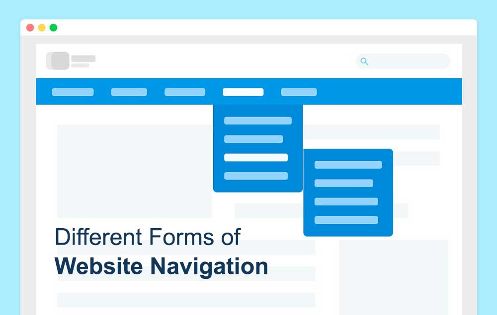 Different forms of website navigation